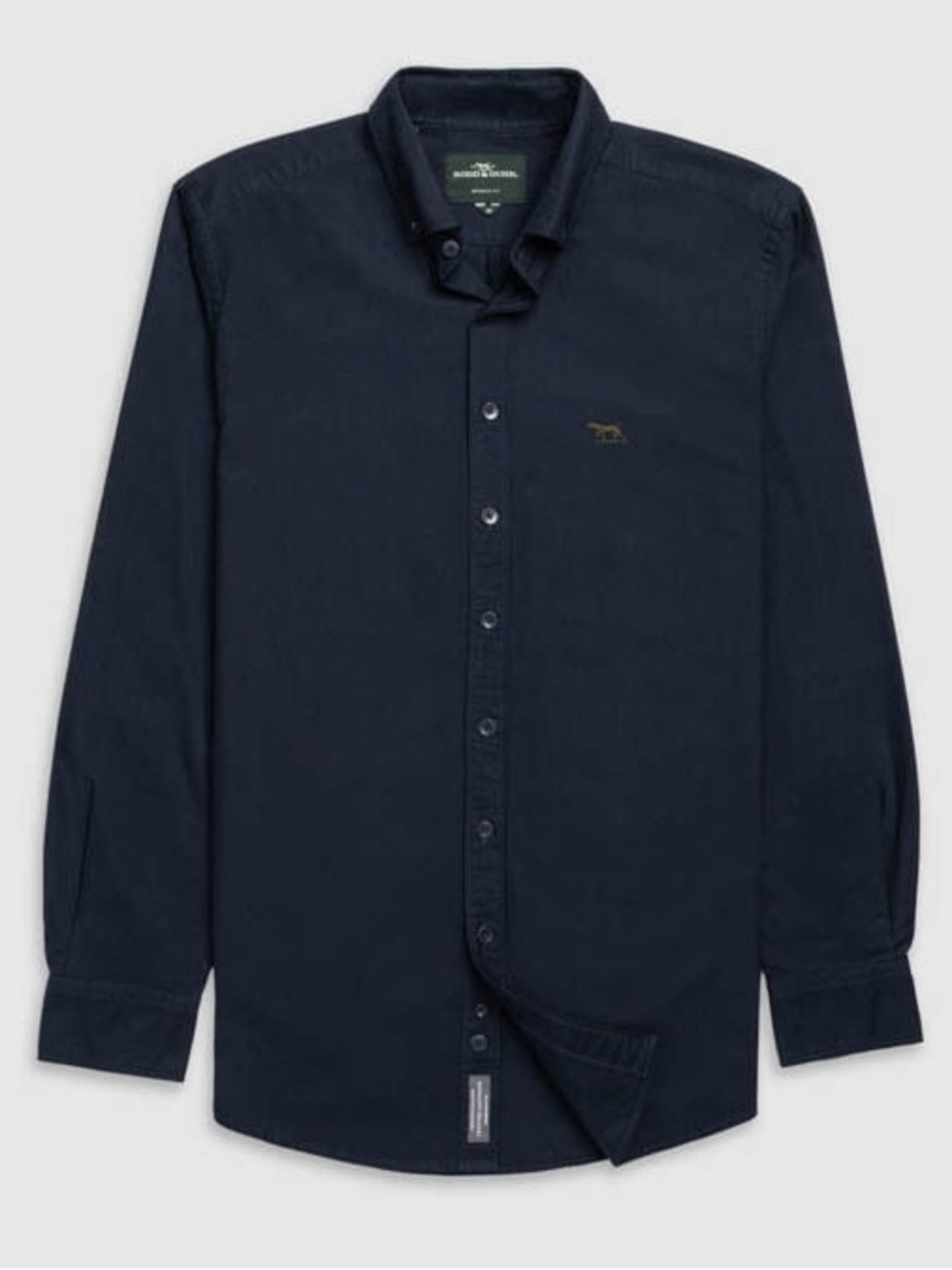 Rodd & Gunn Gunn Oxford Sports Fit Long Sleeve Shirt Ink Navy Medium
